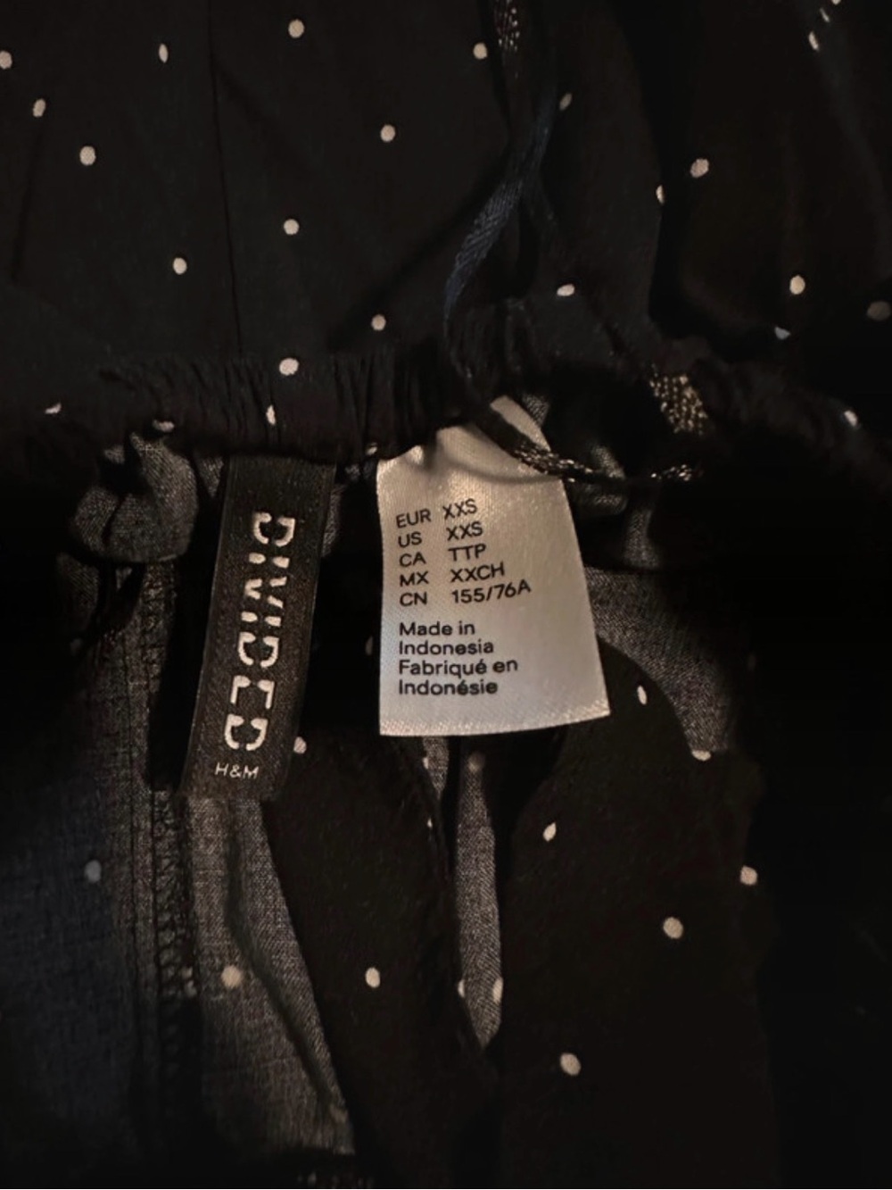 H&M Black with White Polka Dot Ruffled Strap Romper - Picture 4 of 4
